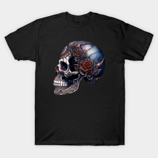 Stunning Sugar Skull Art for Día de los Muertos Celebrations T-Shirt